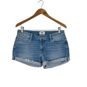 Paige Women's Jimmy Jimmy Shorts Mid Rise Stretch Denim Short Shorts Size 27